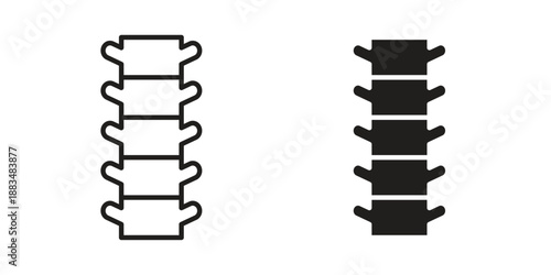 Spine icon suitable. Simple outline and solid style icon EPS10