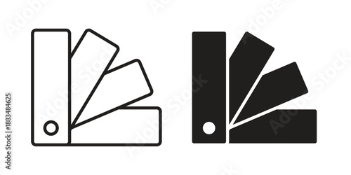 Swatch icon suitable. Simple outline and solid style icon EPS10