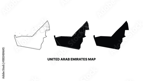 Minimalist united arab emirates map