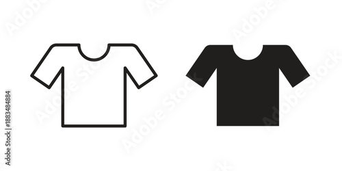 T shirt icon suitable. Simple outline and solid style icon EPS10