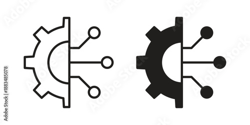 Technology icon suitable. Simple outline and solid style icon EPS10