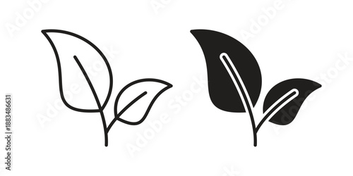 Vegan icon suitable. Simple outline and solid style icon EPS10