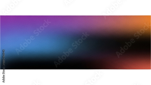 Gradient colors blending smoothly from purple to orange in a rectangular shape viewed from the front