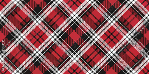 Stylish red and black tartan pattern featuring various plaid designs.