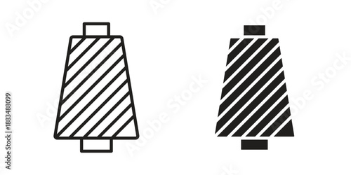 Yarn icon suitable. Simple outline and solid style icon EPS10