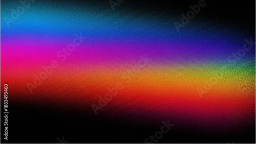 Vibrant Rainbow Gradient Spanning Across Dark Background Landscape Abstract Art