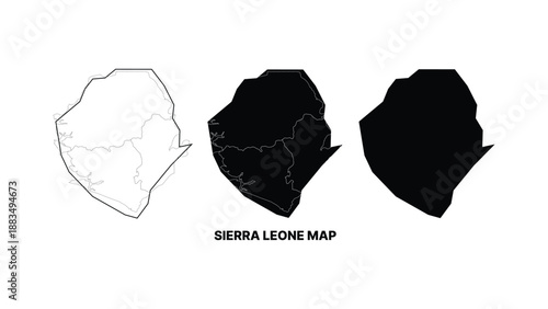 Minimalist sierra leone map vector illustration