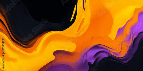 Abstract colorful fluid swirls background