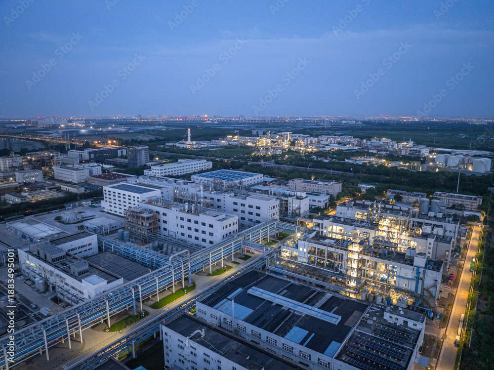 Fototapeta premium aerial view of an oil refinery