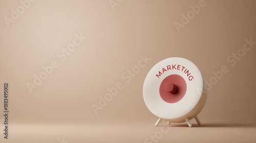 competitive. Minimalist marketing strategy concept with simple visual element against soft gradient backdrop, pitch deck slides.
