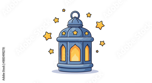 Ramadan Lantern with Stars.