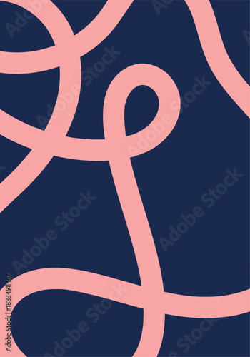 Fondo con patrón de líneas abstractas rosadas sobre color azul oscuro