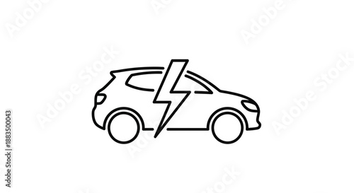 Modern electric vehicle charging icon illustrating sustainable urban journey and reliable eco-friendly transport for a cleaner future