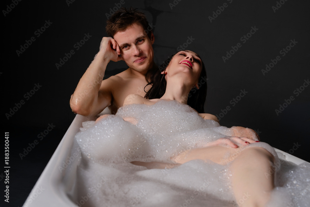 custom made wallpaper toronto digitalCouple sharing a moment together in bed while taking a selfie