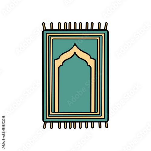 Islamic Prayer Rug Illustration
