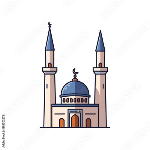 Elegant Mosque Vector Illustration
