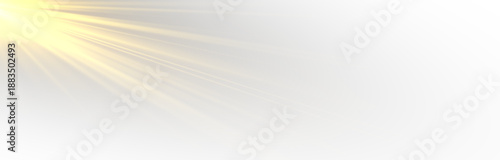 Golden glowing lights effects isolated on transparent background. Solar flare with beams and spotlight. Glow effect. Starburst with sparkles. PNG.
