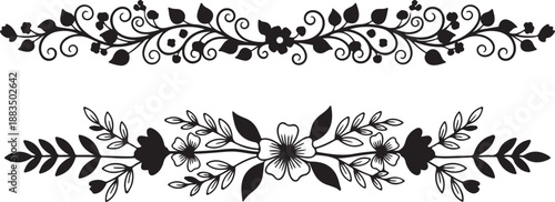 Elegant floral border vector design Vector
