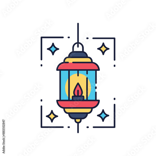 Vibrant Lantern Vector Illustration