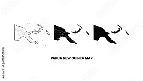 Papua new guinea map vector illustration