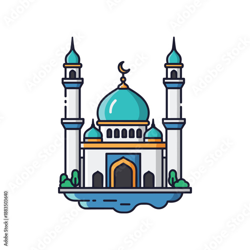 Elegant Mosque Vector Illustration