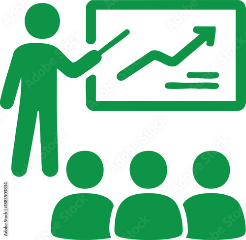 Business Presentation and Growth Strategy Icon