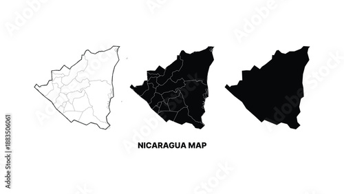 Nicaragua map vector illustration