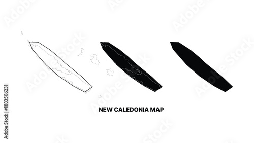 Historical map of new caledonia