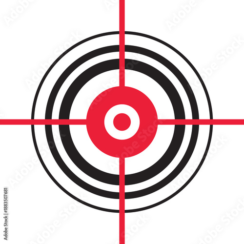Minimalist black logo icon of a target with dart hitting center, goal achievement concept silhouette vector illustrations.Accuracy aiming mark  bullseye icon vector precision symbols target crosshair 