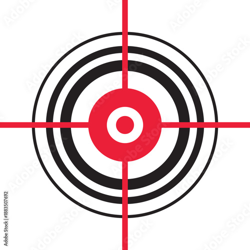 Minimalist black logo icon of a target with dart hitting center, goal achievement concept silhouette vector illustrations.Accuracy aiming mark  bullseye icon vector precision symbols target crosshair 