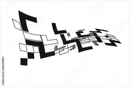 3d graphic of a creative idea symbol made of many cubes