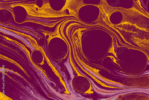 Ebru marbling effect surface pattern design for print