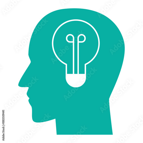 Brilliant Idea and Creativity Concept in Human Mind