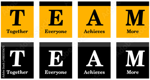 Trendy flat illustration. Successful teamwork page concept in sticky note paper.