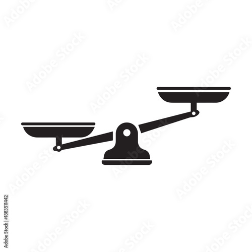Scales. Libra icon. Flat style - stock vector.
