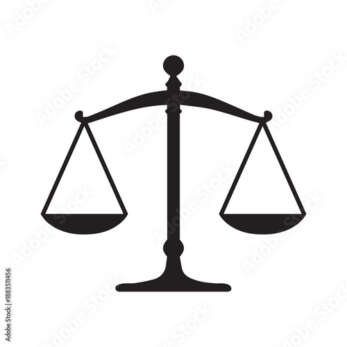 Scales of justice flat icon for apps and websites
