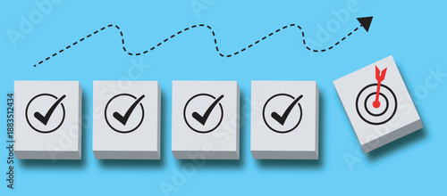 Achieving success through sequential task completion and hitting your ultimate target