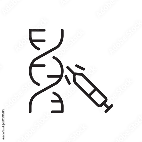 Genetically modified icon symbolizing agricultural biotechnology and gene editing, representing GMO seeds, transgenic crop development, bio-engineered food science, precision molecular plant breeding.