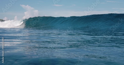 Wallpaper Mural Perfect blue wave crashing on surf spot, surfing waves Torontodigital.ca