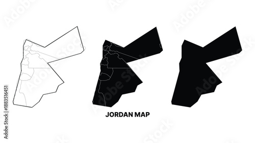 Minimalist jordan map outline