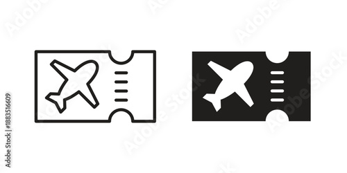 Airline ticket icon suitable symbol. Simple stock illustration stock