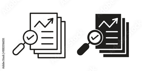 Analytics report icon suitable symbol. Simple stock illustration stock