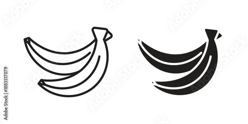 Banana icon suitable symbol. Simple stock illustration stock