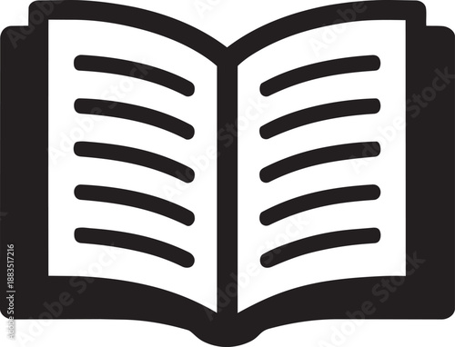 Open book for reading and library education