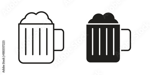 Beer mug icon suitable symbol. Simple stock illustration stock