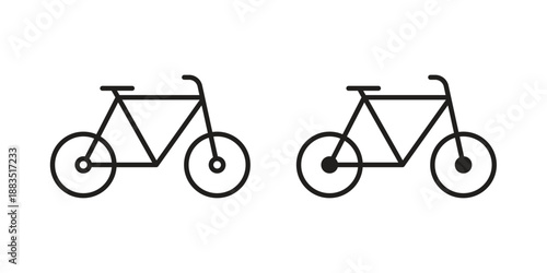 Bicycle icon suitable symbol. Simple stock illustration stock