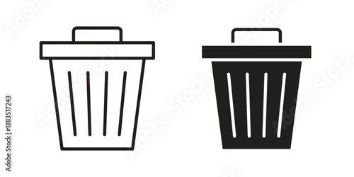 Bin icon suitable symbol. Simple stock illustration stock