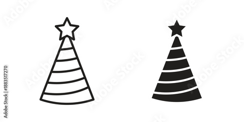 Birthday hat icon suitable symbol. Simple stock illustration stock