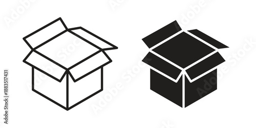 Box opened icon suitable symbol. Simple stock illustration stock