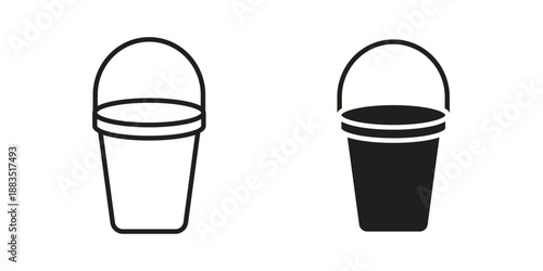 Bucket icon suitable symbol. Simple stock illustration stock